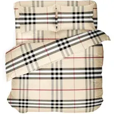 Евро комплект постельного белья Samsara Клетка 220-12 (Burberry) 205x220