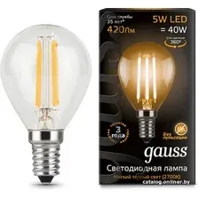 Светодиодная лампочка Gauss E14 5Вт 2700К 105801105 (10 шт)