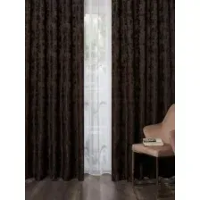 Комплект штор Mio Tesoro Мрамор 150x250 (2шт, шоколад)