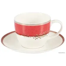 Чашка Gipfel Charlotte 51566 (белый/красный)