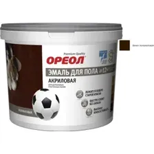 Эмаль Ореол Акриловая полуматовая для пола 0.9 кг (венге)