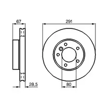 Тормозной диск BOSCH 0 986 478 691 вентилируемый , передняя ось