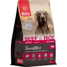 Сухой корм для собак Blitz Pets Adult Beef & Rice 4217 (1.8 кг)
