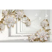 Фотообои Citydecor Цветочная абстракция 8 3D с защитным покрытием 400x254