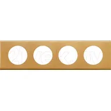 Рамка для выключателей и розеток Legrand Celiane 69134 (золото)