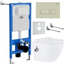 Унитаз подвесной Roxen Antares Bidet в комплекте с инсталляцией StounFix Dual Fresh 6 в 1 966690 (кн
