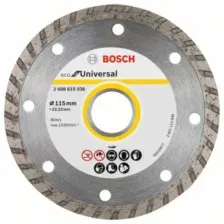 АЛМАЗНЫЙ КРУГ 115Х22 ММ УНИВЕРС. TURBO ECO UNIVERSAL BOSCH 2608615045