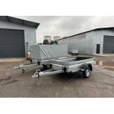 Одноосный прицеп AvtoS A25M1B (2500x1300x300, R13, ресс. AL-KO, тент 800мм)