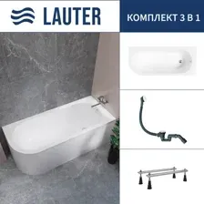 Ванна акриловая Lauter Monaco 170x72.5 / 2113170R (с ножками и сифоном 21Y31002 белый)
