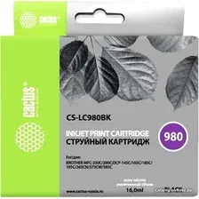 Картридж CACTUS CS-LC980BK (аналог Brother LC980BK)