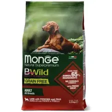 Сухой корм для собак беззерновой MONGE Bwild Grain Free Holistic ягненок с картофелем и горохом 2,5 кг (70011723)