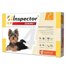 Капли от паразитов INSPECTOR Quadro для собак 1-4кг / I314