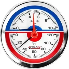 Термоманометр сантехнический Valfex 80мм 1/2" 6 бар 120°С / VF.TMZ.80.012.06