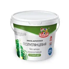 Эмаль акриловая полуглянцевая белый (0.8 кг) OLECOLOR