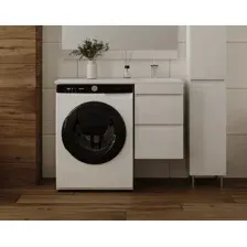 Тумба с умывальником Symbolite Даллас 100 Люкс Plus + Estetus Даллас 100x48 (подвесная, правый, эмаль белый)