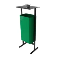 Урна уличная Allerd Стандарт 50л с пепельницей (зеленый)