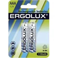 Аккумулятор Ergolux AAA 1100 mAh 2 шт. NHAAA1100BL2