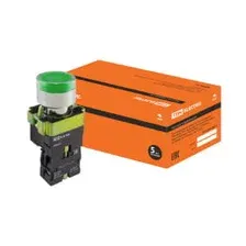 Кнопка SB2-BW3361 с возвратом, 1НО, 22 мм, 230 В LED, зеленая, IP40 TDM SQ0704-0054