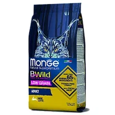 Корм Monge Cat Bwild Low Grain Adult (Зайчатина) для кошек 1,5 кг