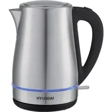 Электрочайник Hyundai HYK-S3020, серебристый матовый/черный