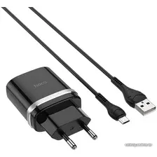 Сетевое зарядное Hoco C12Q microUSB (черный)