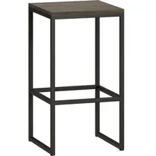 стул барный LoftyHome Бервин Black (барный), дуб серый