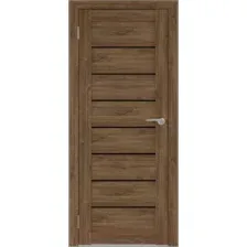 Дверь межкомнатная Юни Бона 01 60x200 (дуб стирлинг/стекло черное)