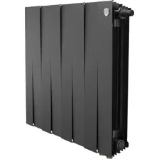 Биметаллический радиатор Royal Thermo PianoForte 500 Черный VR80 - 8 секций