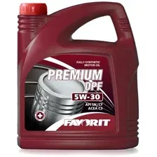 Моторное масло FAVORIT Premium DPF SAE 5W-30 5л API SN/CF ACEA C3 VW 505.01/505.00/502.00 MB 229.51