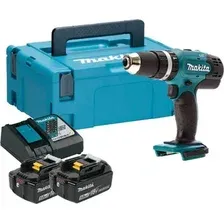 Ударная дрель-шуруповерт Makita DHP453RTJ (с 2-мя АКБ, кейс)
