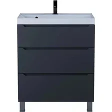 Uperwood Тумба под умывальник Tanos 70 см 3 ящика (черный)