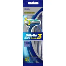 GILLETTE BLUE Simple3 Бритвы одноразовые 4шт