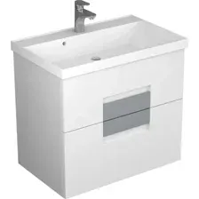 Veneciana Тумба с умывальником Vetro 60 с 2-мя ящиками + Florentina Астория 600 (серый шелк)