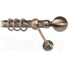 Карниз для штор Lm Decor Шар большой 059 1р витой 25мм (антик, 2м)