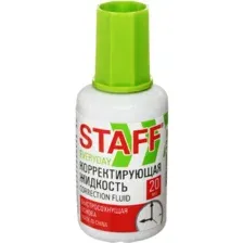 Корректирующая жидкость Staff Everyday, 228625, быстросохнущая, 20 мл