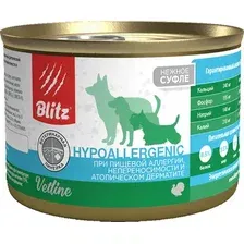 Консервированный корм для собак Blitz Pets Dog Vetline Hypoallergenic индейка 4121В (200 г)