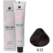 Крем-краска Adricoco Miss Adri 6.12 (100мл, темный блонд пепельный перламутровый)