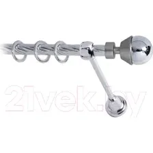 Карниз для штор Lm Decor Мельба 041 1р витой (хром, 3.2м)