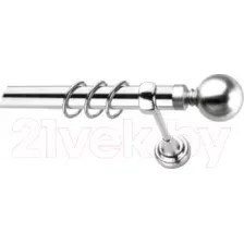 Карниз для штор Lm Decor Шар большой 059 1р гладкий 25мм (хром, 1.8м)