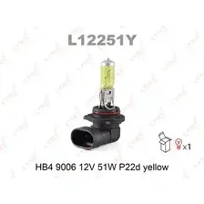 Автолампа P22d LYNXAUTO L12251Y 12