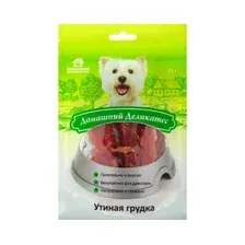 Лакомство для собак ДОМАШНИЙ ДЕЛИКАТЕС Утиная грудка 55 г (4815502000047)