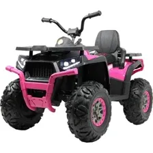 Детский квадроцикл RiverToys H999HH (розовый)