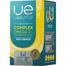 Комплексная пищевая добавка UESUPPS Ультра Энерджи Омега-3  Витамин D3 и Коэнзим Q10 (60 капсул)