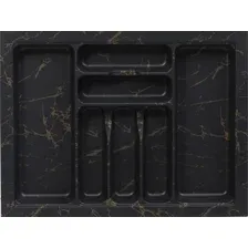 Органайзер для столовых приборов AKS 700 Marble 635x485 (черно-золотой мрамор)