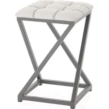 Табурет AMC Comfort 8К4.12 (кожзам белый/графит)