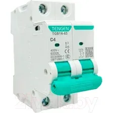 Выключатель автоматический Tengen TGB1N-63 2P 4A C 6kA 2M / TGB1N-63-2-04C