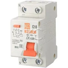Дифференциальный автомат КС АВДТ-32 ELE 1PN 50А30мА тип АС х-ка C 4.5кА 72649