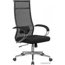 Офисное кресло SitUp Merida chrome (сетка Black/ткань Black)