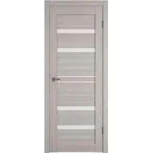 Межкомнатная дверь Юркас Atum pro AL7 white cloud 70x200 (stone oak/молдинг серебро)