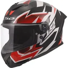 Мотошлем LS2 FF820 Rapid III Xtrem (S, белый/черный/красный)